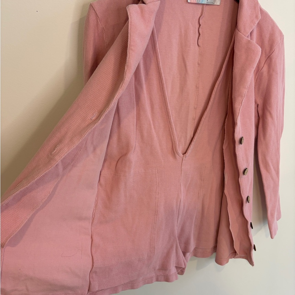 Free People Beach Lizzie Blazer Romper Pink Size XSmall - Picture 8 of 12
